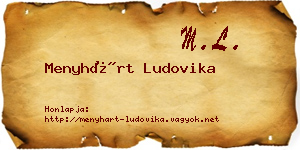 Menyhárt Ludovika névjegykártya